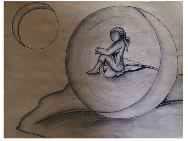in her bubble