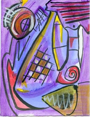mixed media abstract