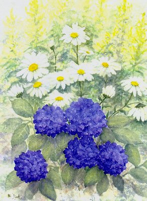 White on Blue