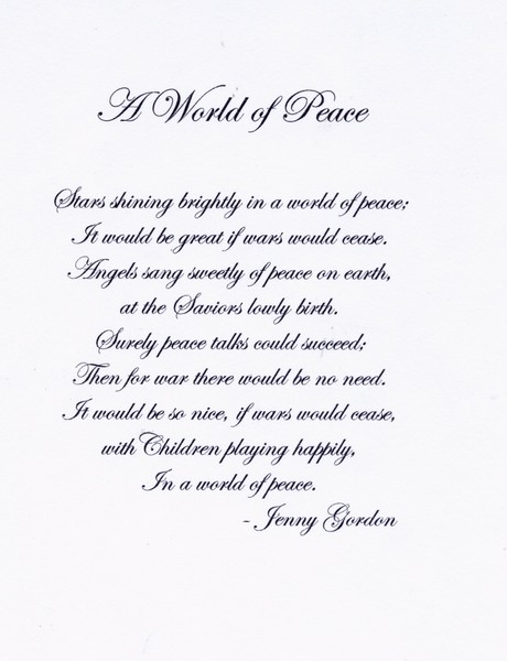 A World of PEACE,  Poem