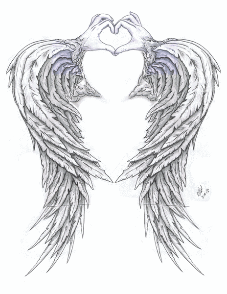 Completed Wing Tattoo