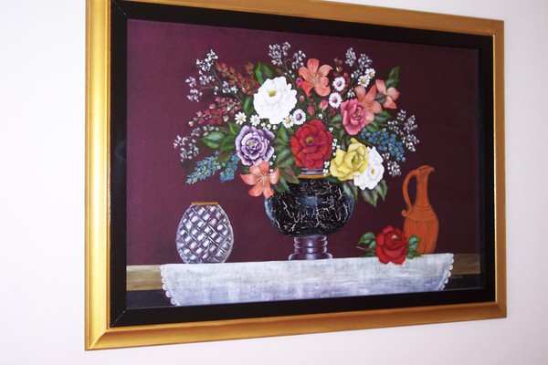 Roses on canvas