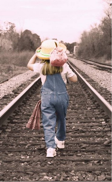 Cassie on the tracks
