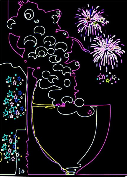 Wine Celebration in Neon