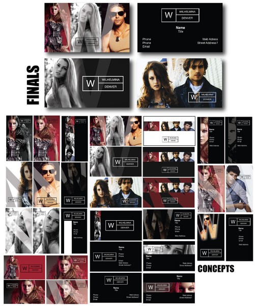 Wilhelmina - Denver Business Cards