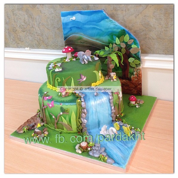Jungle theme Cake