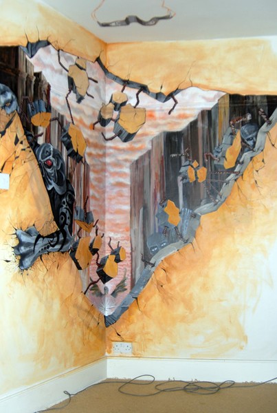 on the wall