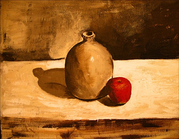 Vase and Apple