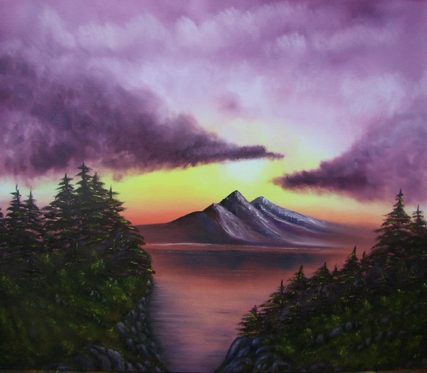 Sunset Landscape oil painting