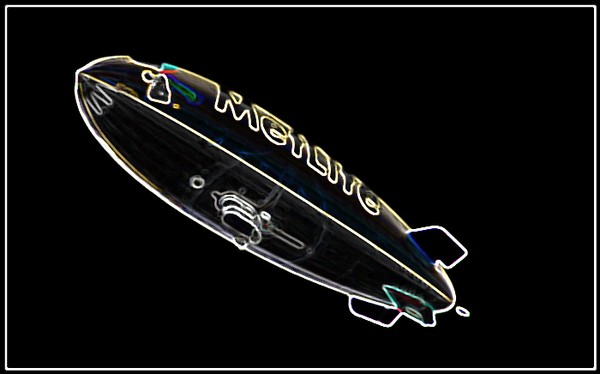 METLIFE BLIMP IN NEON
