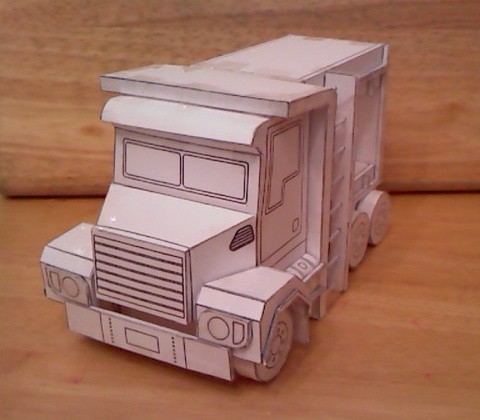 dump truck bunk bed paper model