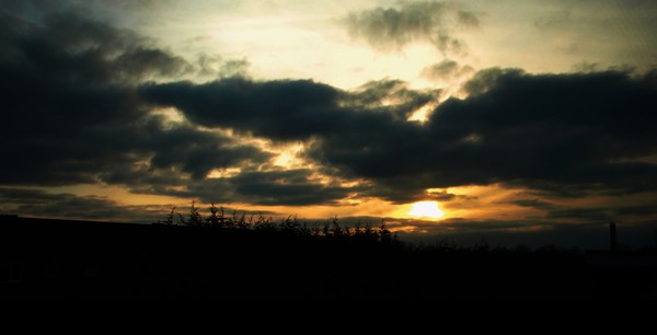 Dark sunset