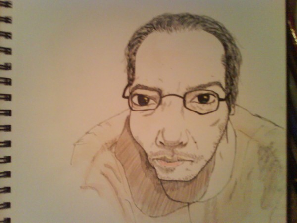 selfportrait pen watercolor