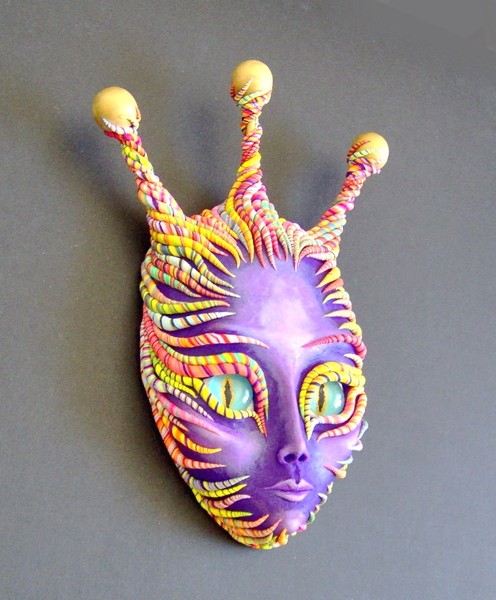 Purple Alien Sculpture