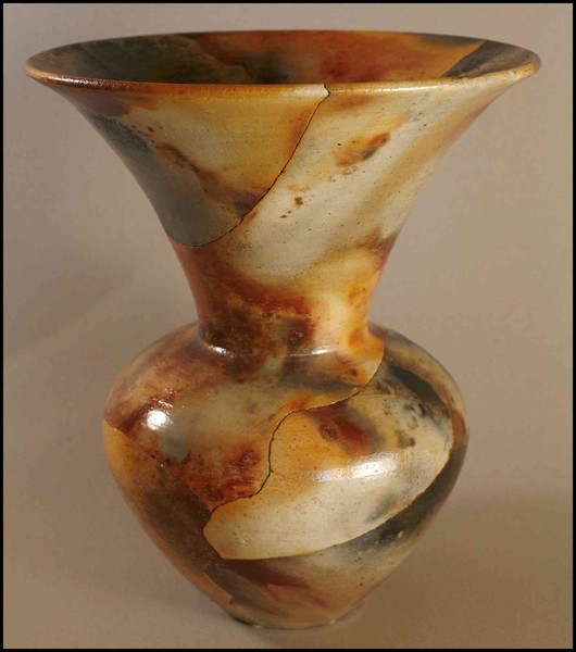 STATELY MOSAIC PITFIRE URN