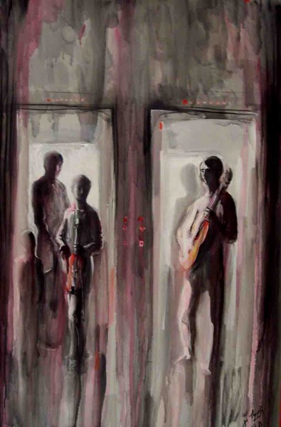 Musicians In The Lift