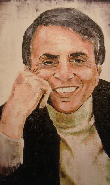 Carl Sagan , Oil , 11x14 , Sept/2011