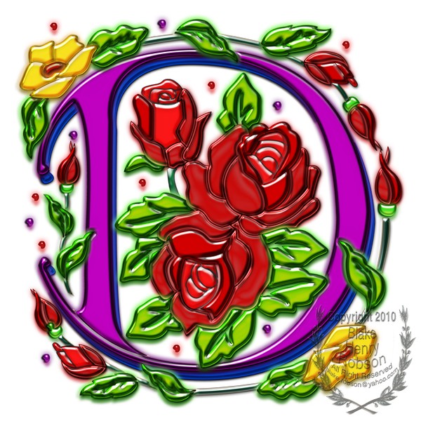 Letter D Rosette