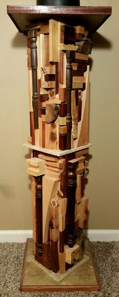 Wooden pedestal 