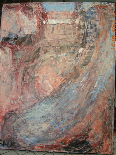 abstract acrylic on canvas 35x45 cm