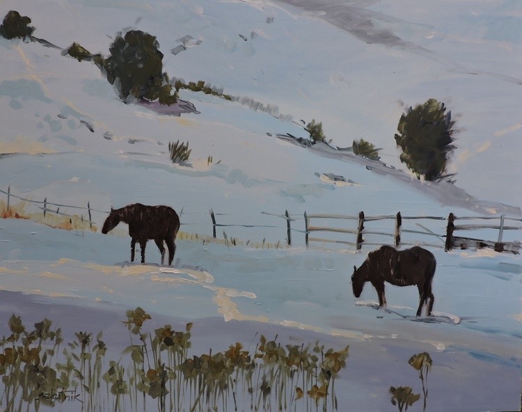 two in snow