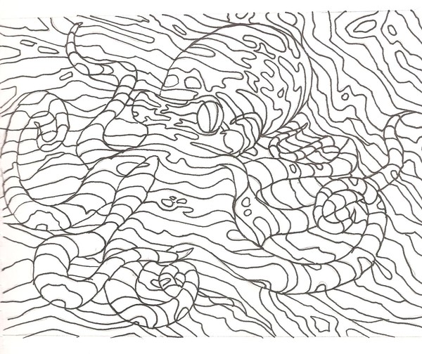 Octopus coloring page