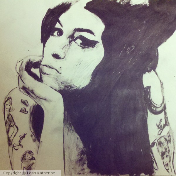 Amy Winehouse- Fun with India Ink