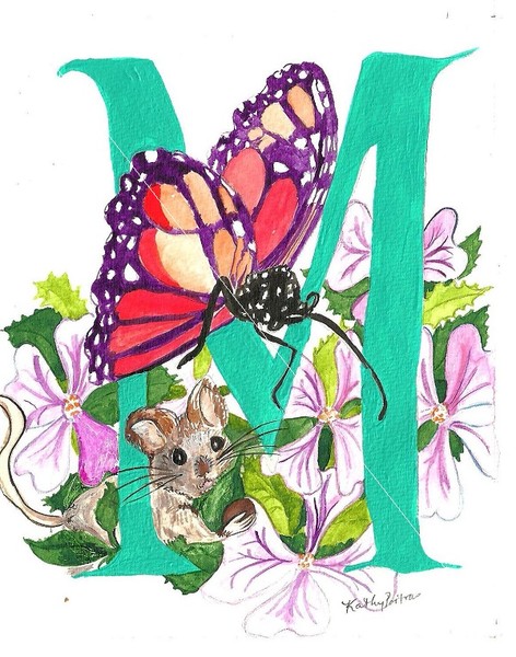 M is for Monarch and Mouse