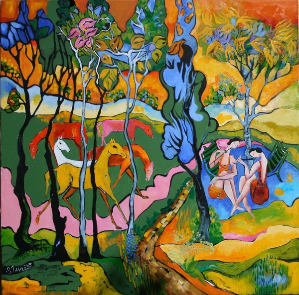 Mount with magnolias 