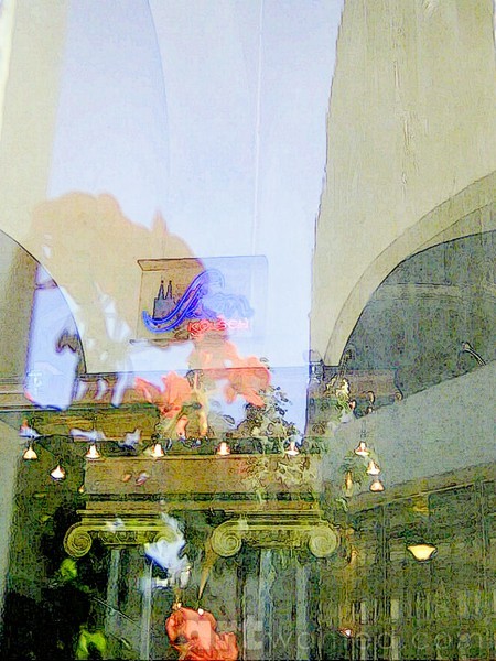 Cologne Cathedral (Kölner Dom) mirrored in window