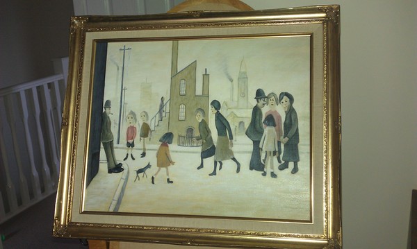style of Lowery oil scene painting