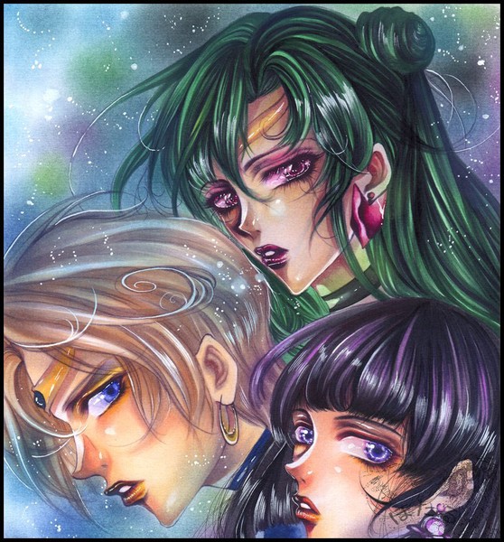 Pluto, Uranus, and Saturn