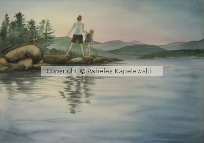 Sisters at Neil Pond