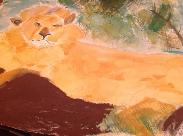 Lion relaxing
