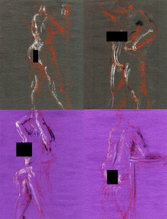 Leigh Cropped Poses Sketch