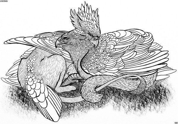 Gryphons Snuggling