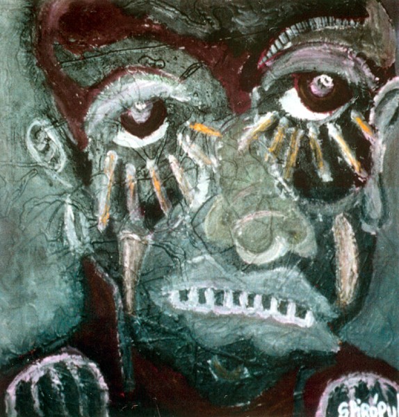 deep gray red eye lashes