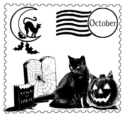 October Rubber Stamp Design