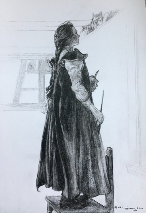 Girl painting