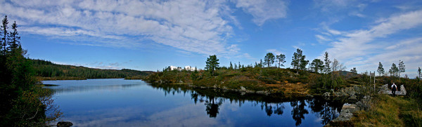 Walking in the mountain