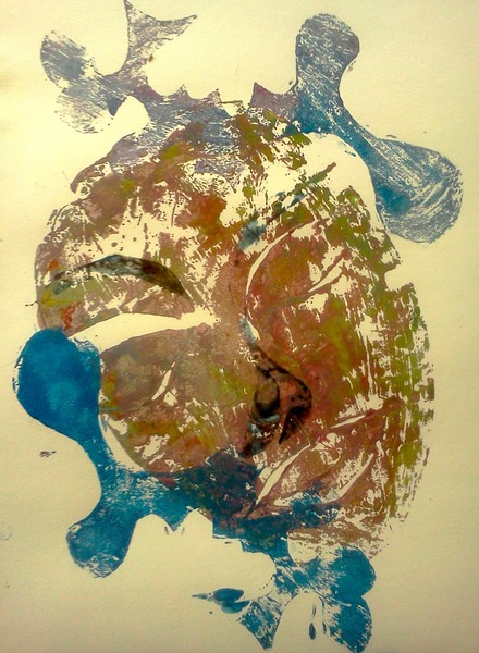 Face with Blue