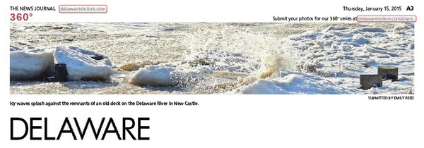 212th News Journal Panorama -Icy Waves