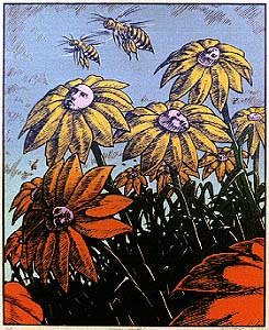 Silkscreen Print: Flower Heads