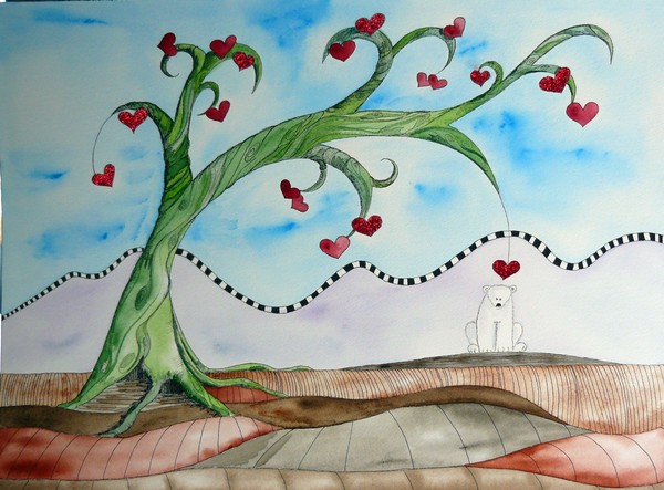 Whimsical Green Tree