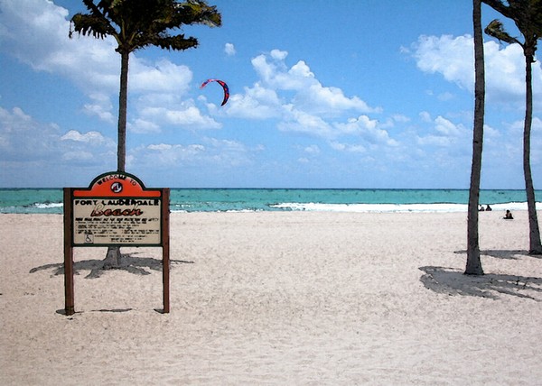 Ft Lauderdale Beach Watercolor