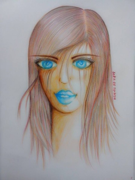 big and blue eyes