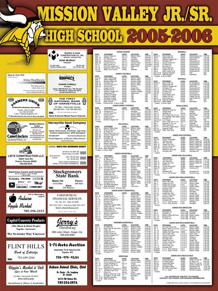 Mission Valley Schedule Poster