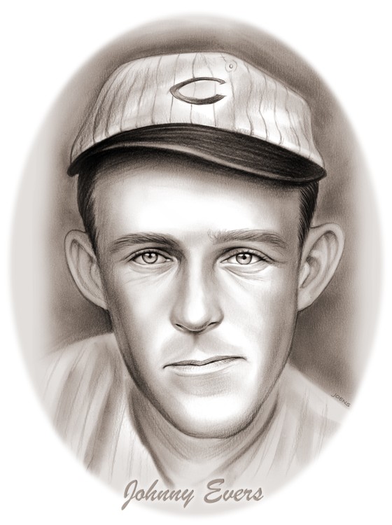 Johnny Evers Chicago Cubs Baseball