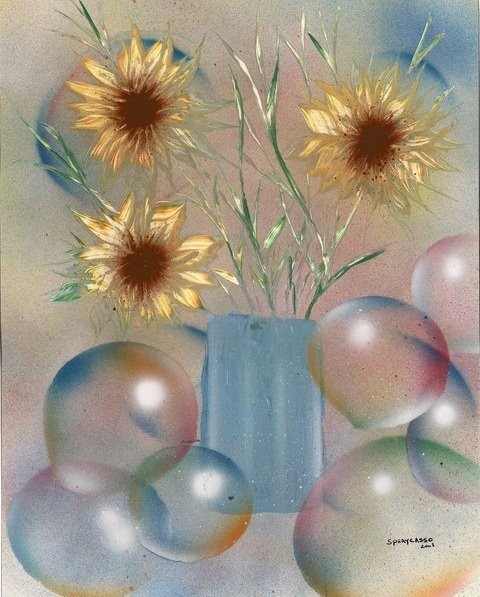 lol dont mind the vase i was experimenting with my spraybubbles this was not the first spray i intro
