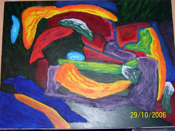 untitled painting from B/W collage